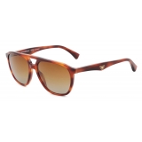 Giorgio Armani - Pilot Shape Men Sunglasses - Red Brown - Sunglasses - Giorgio Armani Eyewear