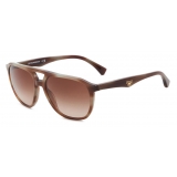 Giorgio Armani - Pilot Shape Men Sunglasses - Brown - Sunglasses - Giorgio Armani Eyewear