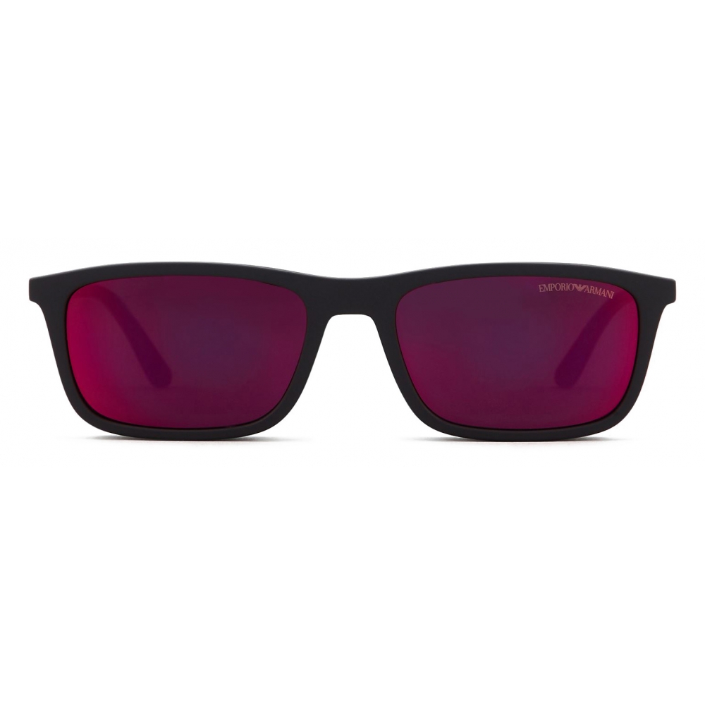 Giorgio Armani - Rectangular Shape Men Sunglasses - Black Red - Sunglasses  - Giorgio Armani Eyewear - Avvenice