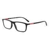 Giorgio Armani - Rectangular Shape Men Sunglasses - Black Red - Sunglasses - Giorgio Armani Eyewear