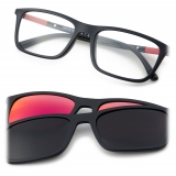 Giorgio Armani - Rectangular Shape Men Sunglasses - Black Red - Sunglasses - Giorgio Armani Eyewear