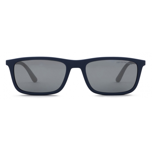 Giorgio Armani - Rectangular Shape Men Sunglasses - Black Blue - Sunglasses - Giorgio Armani Eyewear