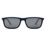 Giorgio Armani - Rectangular Shape Men Sunglasses - Black Blue - Sunglasses - Giorgio Armani Eyewear