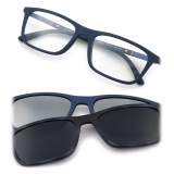 Giorgio Armani - Rectangular Shape Men Sunglasses - Black Blue - Sunglasses - Giorgio Armani Eyewear