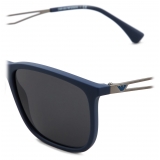 Giorgio Armani - Rectangular Shape Men Sunglasses - Blue Grey - Sunglasses - Giorgio Armani Eyewear