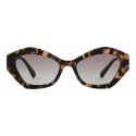Giorgio Armani - Irregular Shape Women Sunglasses - Brown Grey - Sunglasses - Giorgio Armani Eyewear