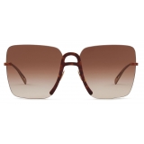 Giorgio Armani - Square Shape Oversize Women Sunglasses - Havana - Sunglasses - Giorgio Armani Eyewear