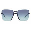 Giorgio Armani - Occhiali da Sole Donna Oversize Forma Squadrata - Blu - Occhiali da Sole - Giorgio Armani Eyewear