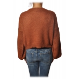 Ottod'Ame - Sweater in Laminated Yarn - Tobacco - Sweater - Luxury Exclusive Collection