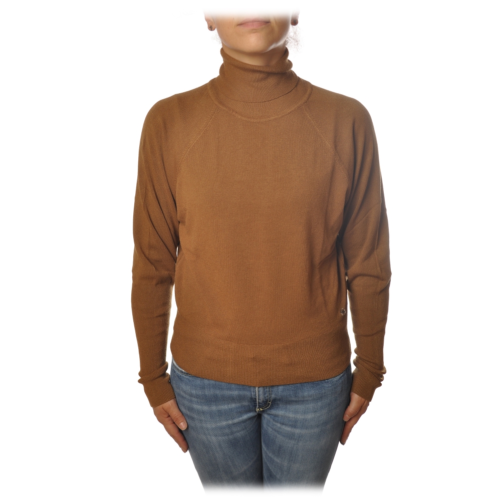 Ottod'Ame - High Neck Sweater - Tobacco - Sweater - Luxury Exclusive ...