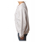 Ottod'Ame - Oversized Sweatshirt with Bezel - White - Sweatshirt - Luxury Exclusive Collection