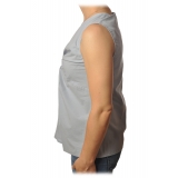 Ottod'Ame - Top with Knot Detail - Light Grey - Top - Luxury Exclusive Collection