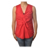 Ottod'Ame - Top with Knot Detail - Red - Top - Luxury Exclusive Collection
