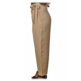 Ottod'Ame - Trousers with Strap and Sash - Beige - Trousers - Luxury Exclusive Collection