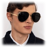 Linda Farrow - Ace Aviator Sunglasses in Yellow Gold - LFL992C10SUN - Linda Farrow Eyewear
