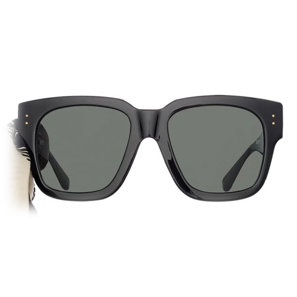 Linda Farrow - Amber D-Frame Sunglasses in Black - LFL1001C1SUN - Linda Farrow Eyewear