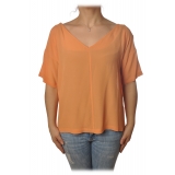 Ottod'Ame - Blusa Scollo a V - Arancione - Camicia - Luxury Exclusive Collection