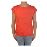 Ottod'Ame - Tank Top with Wide Shoulder Strap - Fluo Orange - Top - Luxury Exclusive Collection
