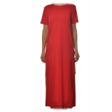 Ottod'Ame - Dress in Solid Color Cotton Fabric - Red - Dresses - Luxury Exclusive Collection