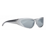 Balenciaga - Metal Rectangle Sunglasses - Silver - Sunglasses - Balenciaga Eyewear