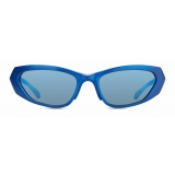 Balenciaga - Metal Rectangle Sunglasses - Blue - Sunglasses - Balenciaga Eyewear