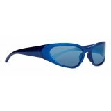 Balenciaga - Metal Rectangle Sunglasses - Blue - Sunglasses - Balenciaga Eyewear
