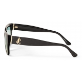 Jimmy Choo - Jo - Black Acetate Square-Eye Sunglasses with Gold JC Logo - Jimmy Choo Eyewear