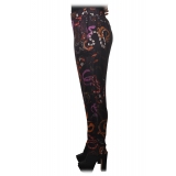 Ottod'Ame - Trousers in Abstract Pattern - Purple - Trousers - Luxury Exclusive Collection