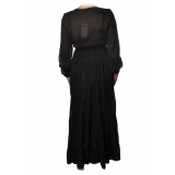 Ottod'Ame - Long Dress with Flounces - Black - Dresses - Luxury Exclusive Collection