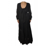 Ottod'Ame - Long Dress with Flounces - Black - Dresses - Luxury Exclusive Collection