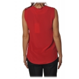 Ottod'Ame - Silk Tank Top with Wide Shoulder Strap - Red - Top - Luxury Exclusive Collection