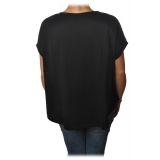 Ottod'Ame - Cotton T-Shirt with Short Sleeves - Black - T-Shirt - Luxury Exclusive Collection
