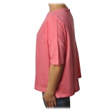 Ottod'Ame - T-Shirt with Boat Neckline - Pink - T-Shirt - Luxury Exclusive Collection