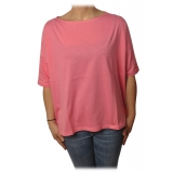 Ottod'Ame - T-Shirt with Boat Neckline - Pink - T-Shirt - Luxury Exclusive Collection