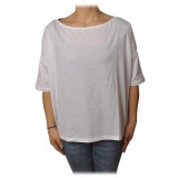 Ottod'Ame - T-Shirt with Boat Neckline - White - T-Shirt - Luxury Exclusive Collection
