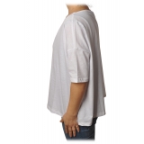 Ottod'Ame - T-Shirt with Boat Neckline - White - T-Shirt - Luxury Exclusive Collection