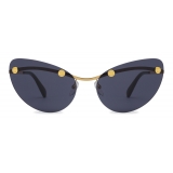 Moschino - Rimless Sunglasses with Studs - Dark Grey - Moschino Eyewear