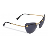 Moschino - Rimless Sunglasses with Studs - Dark Grey - Moschino Eyewear