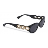 Moschino - Occhiali da Sole in Acetato Chain Bijou - Nero - Moschino Eyewear