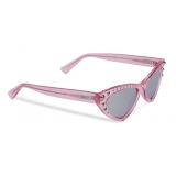Moschino - Sunglasses with Glitter and Cat Eye Studs - Fuchsia - Moschino Eyewear