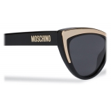 Moschino - Occhiali da Sole Cat Eye Gold Details - Nero - Moschino Eyewear