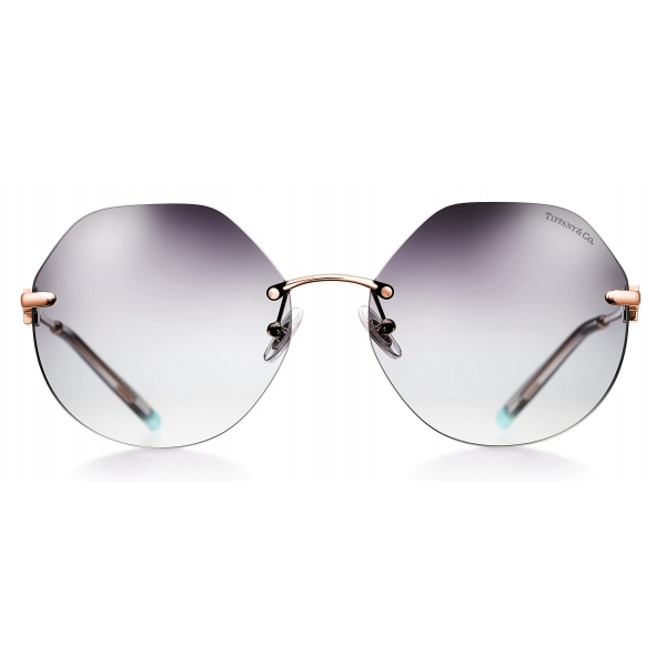Tiffany & Co. - Hexagonal Sunglasses - Rose Gold Gray - Tiffany T Collection - Tiffany & Co. Eyewear