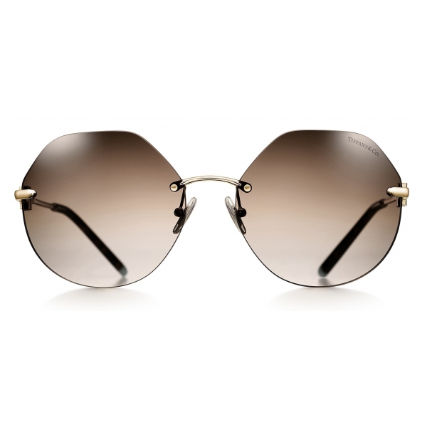 Tiffany & Co. - Hexagonal Sunglasses - Gold Brown - Tiffany T Collection - Tiffany & Co. Eyewear