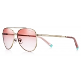 Tiffany & Co. - Occhiale da Sole Pilot - Oro Rosa - Collezione Tiffany T - Tiffany & Co. Eyewear
