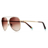 Tiffany & Co. - Pilot Sunglasses - Brown Tortoiseshell - Tiffany T Collection - Tiffany & Co. Eyewear