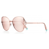 Tiffany & Co. - Occhiale da Sole Butterfly - Oro Rosa - Collezione Tiffany T - Tiffany & Co. Eyewear