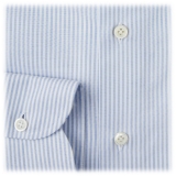 Viola Milano - Stripe American Oxford Shirt - Blue - Handmade in Italy - Luxury Exclusive Collection