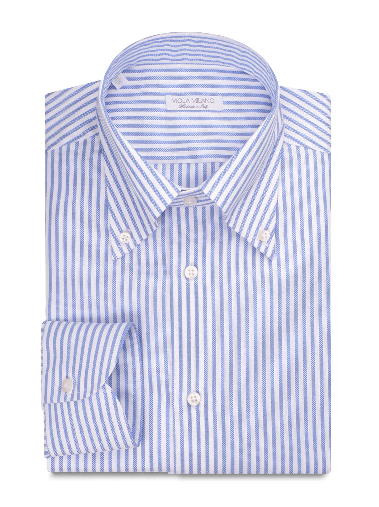 Light Blue Striped Shirt - Made in Italy