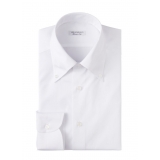 Viola Milano - Camicia a Tinta Unita - Bianco - Handmade in Italy - Luxury Exclusive Collection