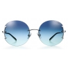 Tiffany & Co. - Occhiale da Sole Rotondi - Argento Blu - Collezione Tiffany T - Tiffany & Co. Eyewear